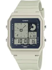 Casio LF-20W-8AEF Black Dial White Plastic Womens Watch