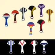 Removable Shopping Trolley Key Token suits Coles, Aldi, Woolies AFL Themes
