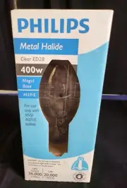 Philips Clear ED28 Mogul Base Metal Halide Lamp