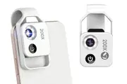 200X Phone Mini Pocket Digital Microscope with LED Light-White