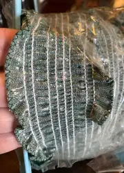 Green Stretch Ruffle Sewing Gimp Trim 2 1/2" 12 Yards