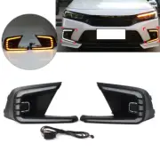For Honda Civic 11th Generation 2021+ DRL Fog Lamp Yellow Turn Signal Function