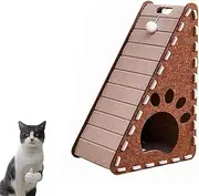 Mellowkin Cat Scratcher, Mellowkin Cat Scratcher Felt, Vertical Felt Cat Scratching Board, L Type & Triangular, Durable Easy to Clean and No Mess, Universal for All Seasons (Camel Triangle)