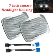 Pair 7x6" 5x7"inch Square Sealed LED Headlights Hi/Lo Beam for Mitsubishi Triton (for: Mitsubishi)