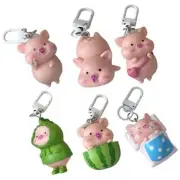 Pig Keyring, Cute Piglet Keyring Keychain Schoolbag Pendant M7Y0