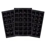 24pc Black Plastic Seed Starting Trays Set Garden Plant Seedling Propagator
