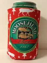 Moosehead Lager 12 oz Koozie Cooler Bottle / Can ELK - ONE (1) New & Free Ship