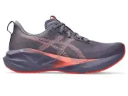ASICS Men's Novablast 5 Running Shoes, Greyish Purple/Coral Reef Men 10.5