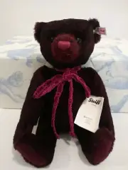 STEIFF ANUSHKA ALPACA BORDEAUX LIMITED EDITION TEDDY BEAR NEW IN BOX