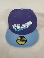 NEW ERA 59 FIFTY MLB CHICAGO WHITE SOX PURPLE SKY FITTED HAT SZ 7 1/4 MENS NEW