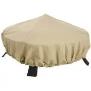 Classic Accessories 44 In. Dia. Tan Polyester / PVC Fire Pit Cover 58992 Classic