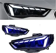 Car Styling Head Lamp Compatible Compatible For A3 Headlights 2013-2016 A3 8V LED Headlight Projector Lens DRL Head Lamp Auto Accessories(Orignal halogen,Left hand drive)