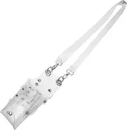 FOMIYES Transparent Scissors Bag Tool Pouch Belt Holder Hairdressing Sash Bag Carrier Portable Equipment Haircut Tool Bag Stylist Garden Waist Shoulder Organizer Hair Shear Bag Metal