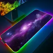 M05 Galaxy Sky Space Large RGB Gaming Mousepad LED PC Mouse Pad Keyboard Carpet