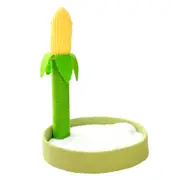 Furbulous Corn Cob Cat Scratching Post with Calming Cat Bed Fluffing soft for Kitty to Rest and Sleep