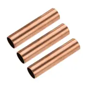 Copper Round Tube 24mm OD 1mm Wall Thickness 100mm Length Pipe Tubing 3 Pcs