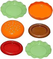 ＫＬＫＣＭＳ Hamburger Bowl and Plate Set Tableware Cereal Dessert Serving Appetizer Ceramic