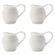 4x Maxwell & Williams White Basics Porcelain 110ml Jug Pitcher Water Container