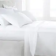 King Single Size White 1000TC Egyptian Cotton Sheet Set