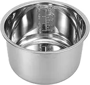 HOLIDYOYO Rice Cooker Inner Pot, 4L Stainless Steel Liner Container for Electric Rice Maker, Instant Cooking Pot Replacement, 22*13.2cm