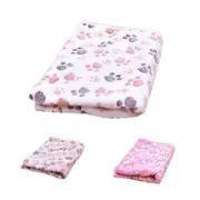 Large Size Pet Mat Paw Print Cat Dog Puppy Fleece Soft Pet Blanket Bed Cushion