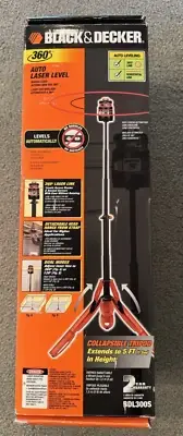 Black & Decker ~ Bullseye 360 Degree Auto Laser Level w/Tripod ~ New in Box