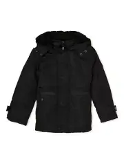 Urban Republic Boys Ballistic Jacket with Zip Off Hood & Sherpa Lining