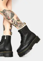 [Dr. Martens] Fur-Lined Jadon 8 Eye Boots