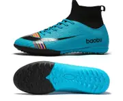 Men Sports Shoes Men's Futsal Football Boots Original Ankle Boot Trainers - Blue1