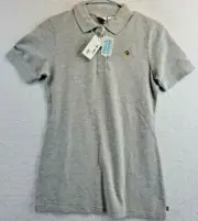 NWT Paul Frank Julius Womens Youth Gray Polo Shirt Snail Logo Size Medium