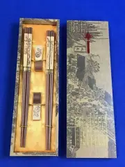 Chopstick Reusable Chinese Dragon and Phoenix Chopsticks with Holders
