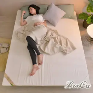 【LooCa】2.5cm舒眠HT純乳膠床墊-加大6尺(共2色-Greenfirst法國防蹣防蚊系列)