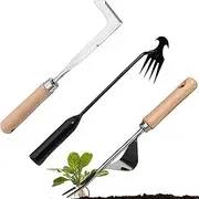 Hand Crack Weed Puller,3 Pack Manual Weeding Machine,Portable Uprooting Weed Fork,for Gardening Lawn Yard Paving Brick Moss Removal,Lawn Edger and Driveway Pedestrian Walkway Tools