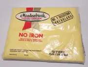 Meadowbrook Luxury Percale Full Fitted Sheet~No Iron~Yellow~Irregular~New/Sealed