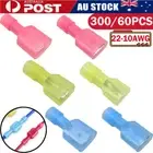 300/60PCS Fully Insulated Nylon Spade Disconnect Wire Crimp Connectors Terminals