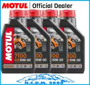 Engine Oil Servicing Motorcycle MOTUL 7100 10W30 4T MA2 100% Synthetic 4 Liter