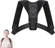 Back Posture Corrector - Adjustable Shoulder Straightener | Upper Back Support Brace, Shoulder Corrector for Improving Neck Posture