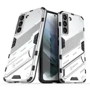 Slim Case For Samsung S22 Shockproof Dual-Layer Stand Cover - White
