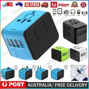 Universal International Travel Adapter 3 USB +Type-C Outlet Converter Plug Power