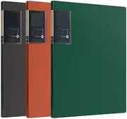 File Folders 3 Pcs A4 Folder with Transparent Inserts 30 Page PP Data Book Multicolor Contract Document Multi-Layer Organizer Binder