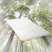 Memory Foam Mattress Topper with Bamboo Cover - Single 4cm