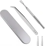 Aifrymne Tick Removal Tool Kit for Dogs, Cats, and Humans – Professional Stainless Steel Tick Remover Set with Fine-Tipped Tweezers, Tick Shovel, and Durable Storage Box, Essential for Outdoor Safety
