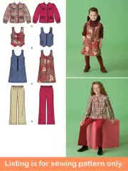 SEWING PATTERN Girl Clothes Clothing Flared Pants Jumper Vest Jacket Retro 2484