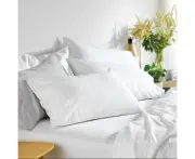 MyHouse Riley Bamboo Cotton Pillowcase Pair Bamboo/Cotton - White - Standard