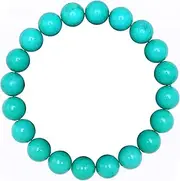 (Green Turquoise) - BRCbeads Gemstone Bracelets Natural Genuine Gemstones Birthstone Handmade Healing Power Crystal Beads Elastic Stretch 10mm 7.5 Inch with Gift Box Unisex