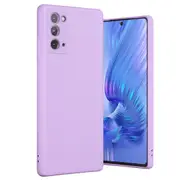 MCC For Samsung Galaxy Note20 4G 5G Soft Liquid Silicone Shockproof Case Cover Note 20 N980 N981 [Light Purple]