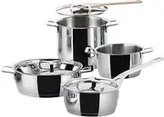 Alessi AJM100S7 Pots&Pans Pcs. Pots & Pans 7 Piece Set, Silver