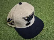 Mitchell & Ness St. Louis Blues NHL Corduroy Off-white Hat 7 1/4 Fitted NWT