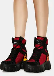 [Anthony Wang] Red Soursop Platform Sneakers