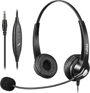 3.5 mm Jack Headset Mobile Phone with Microphone Noise Cancelling & Volume Control, Headphones PC for FritzFon C6 X6 iPhone Samsung iPad Laptop Home Office Business Zoom Teams, Ultra Comfort
